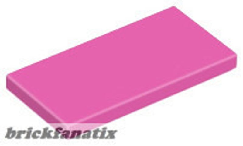 Lego Flat Tile 2X4, Dark rose