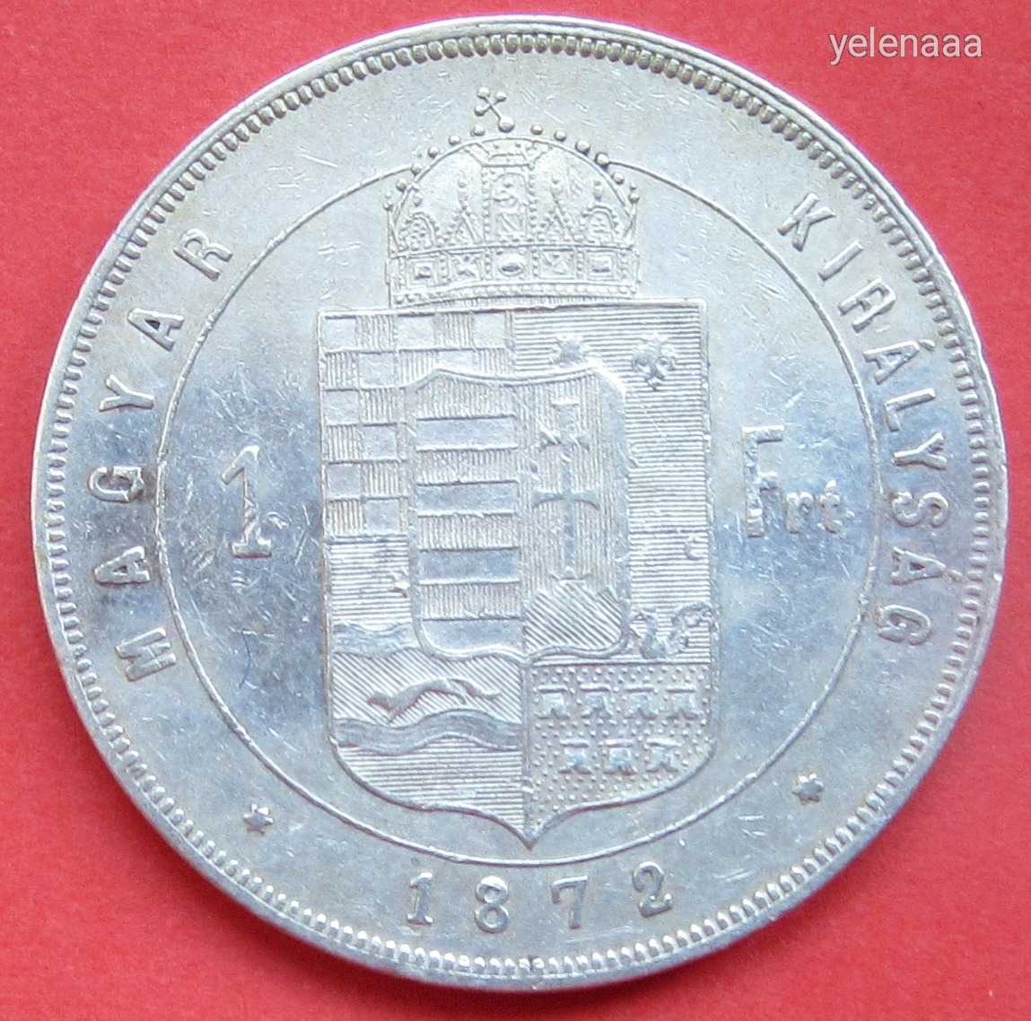 Ezüst 1 forint 1872 K.B.