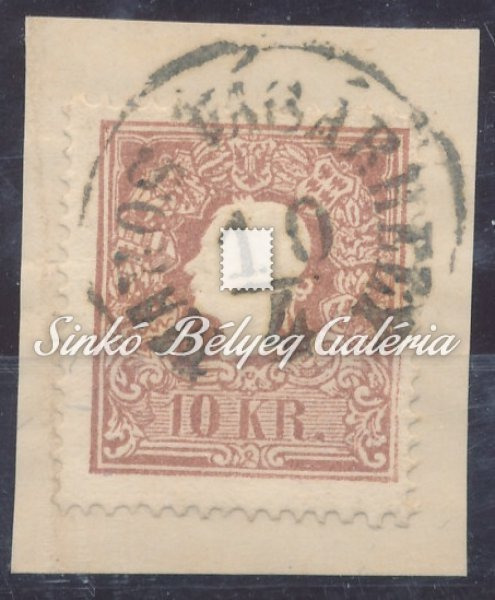 1858. Könyvnyomat dombornyomással 10kr, MAROSVÁSÁRHELY