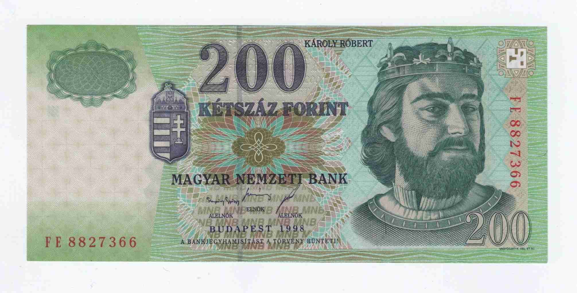 1998 200 forint FE UNC