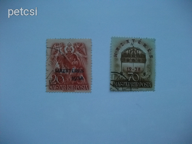 Magyar bélyeg / bélyegsor hazatérés 1938 4.