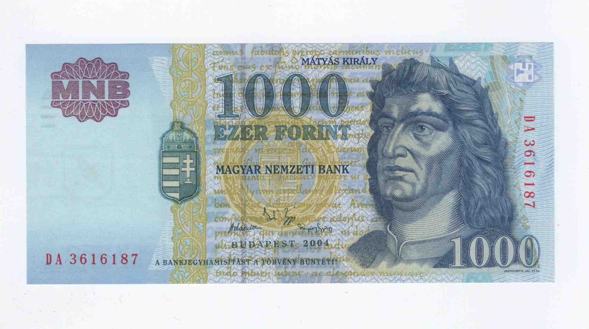 2004 1000 forint DA UNC