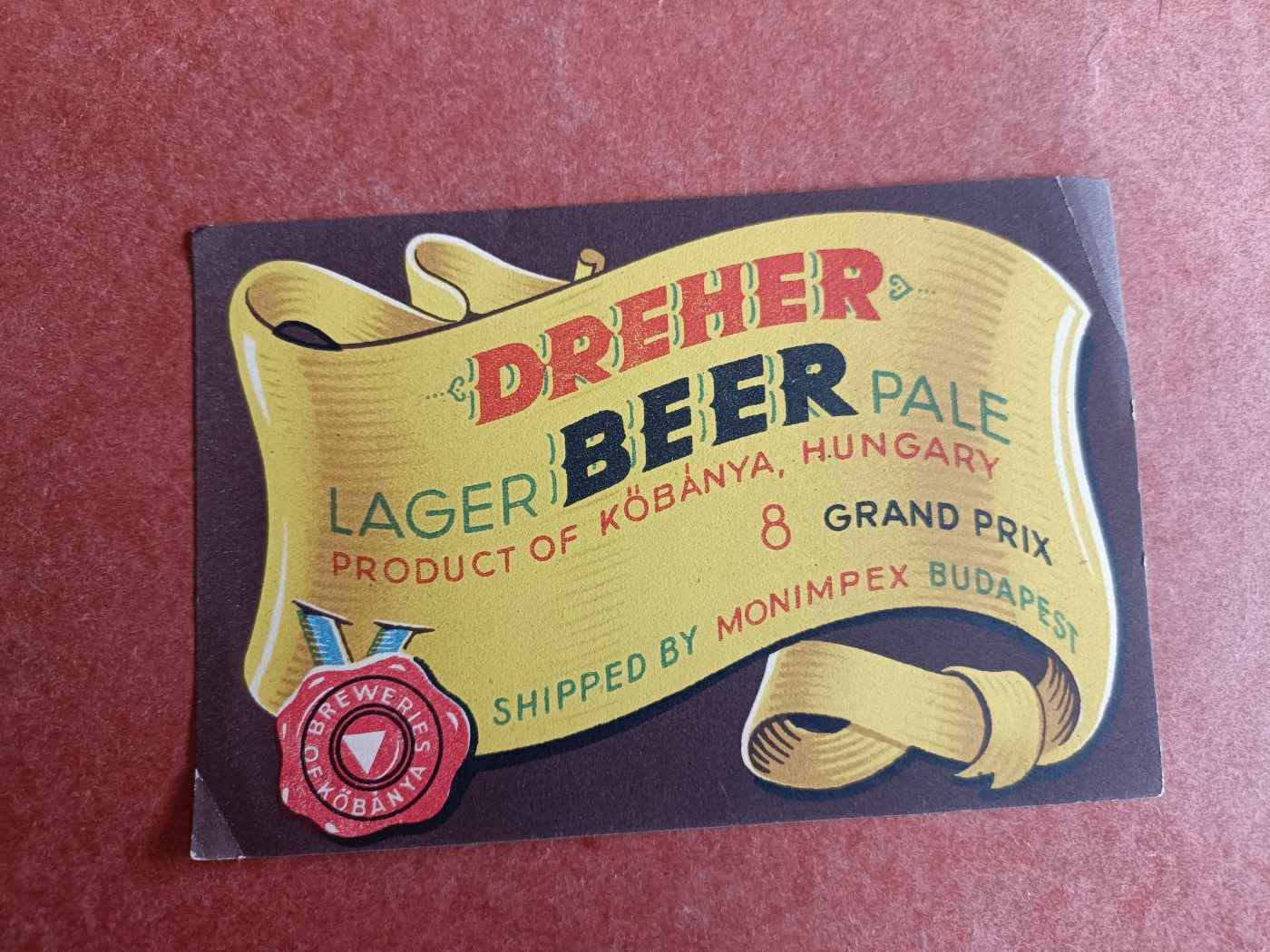 Dreher Lager sörcimke