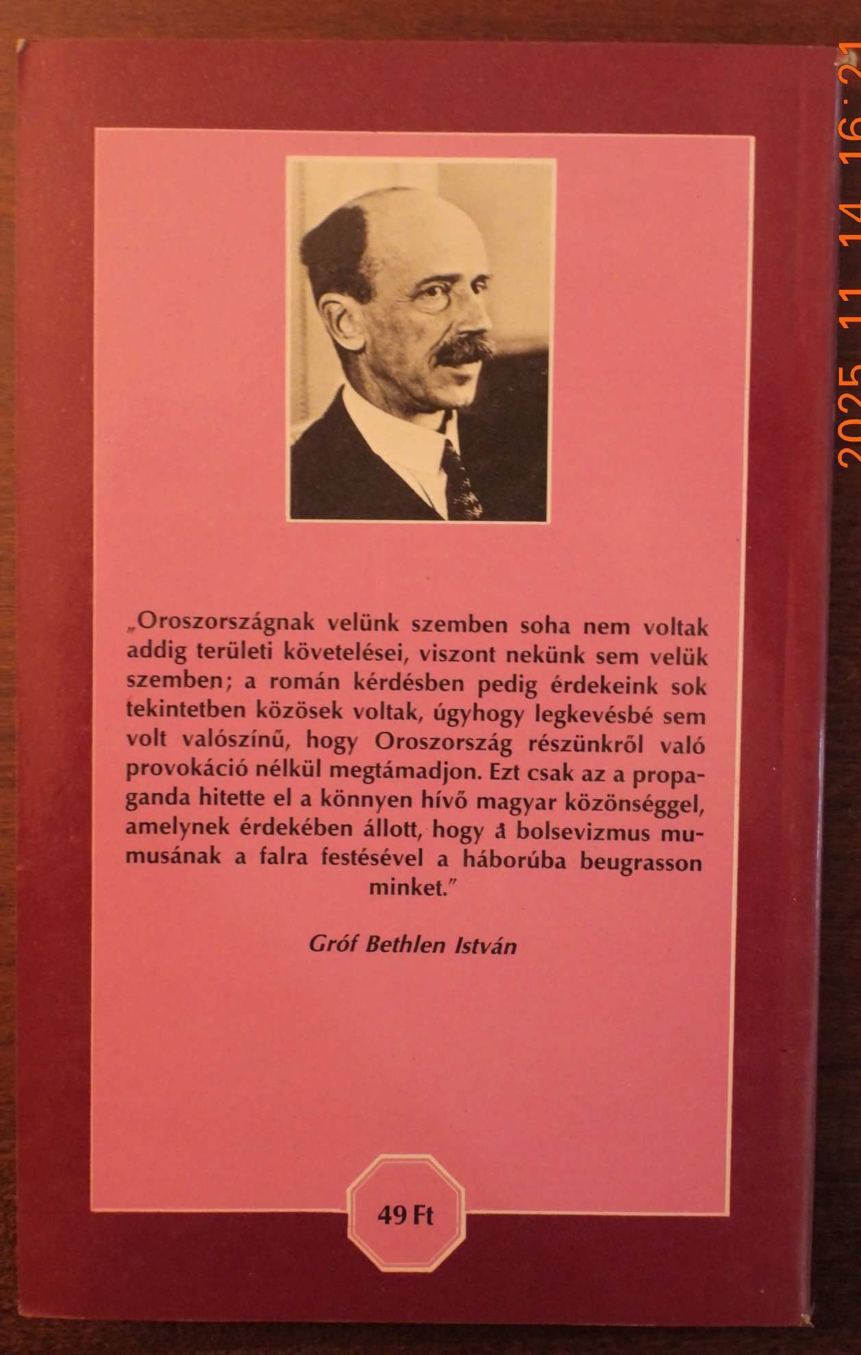 Bethlen István emlékiratai 1944