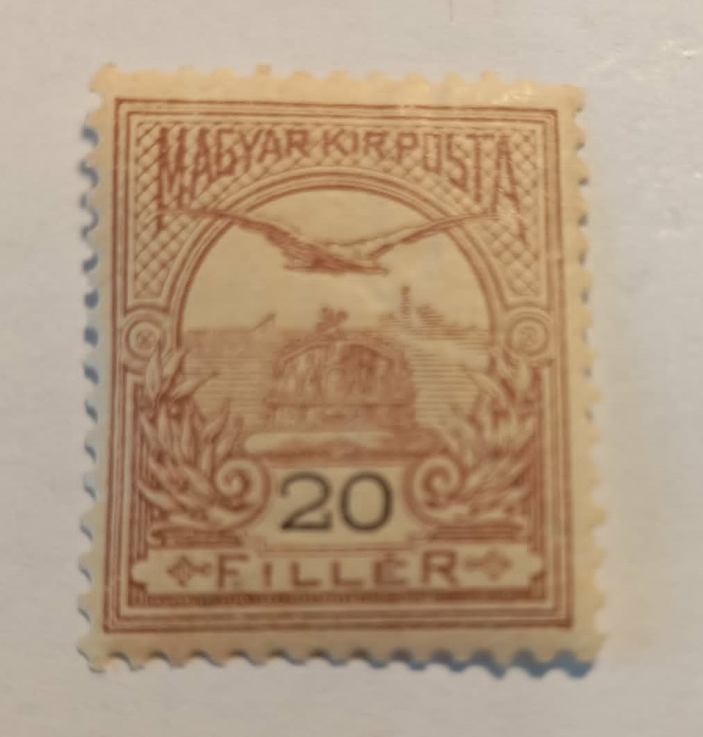 Magyarország 1900 Turul 20 F * falcos saroktörés D