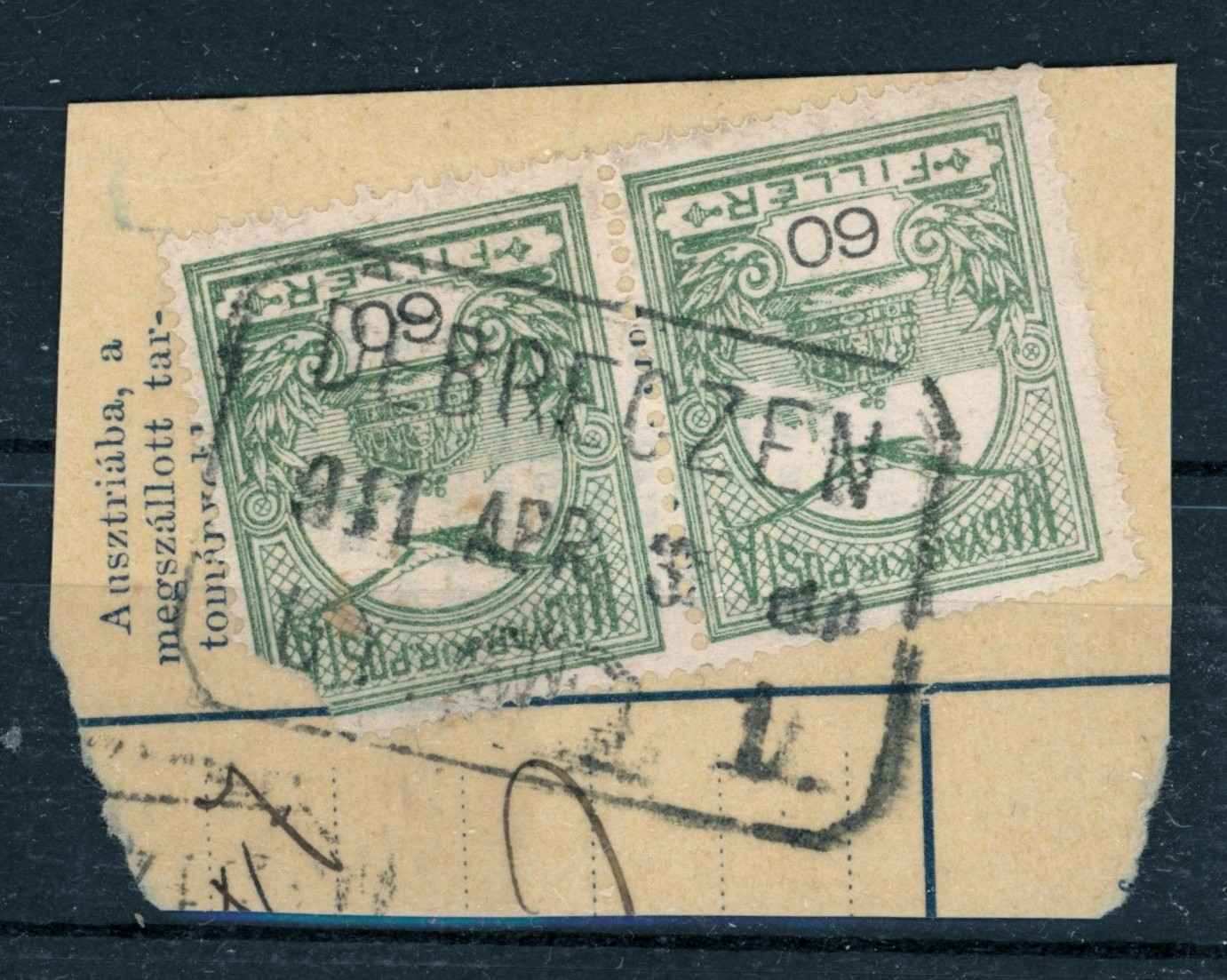 1909 turul DEBRECZEN / 1 gyűjtő bélyegzés PU: GY 14 / 500 pont (e65)