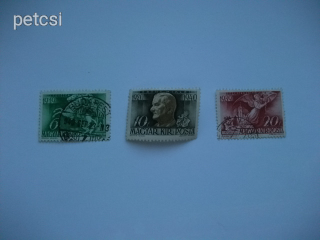 Magyar bélyeg / bélyegsor kormányzói 20 éves évforduló 1940 4.