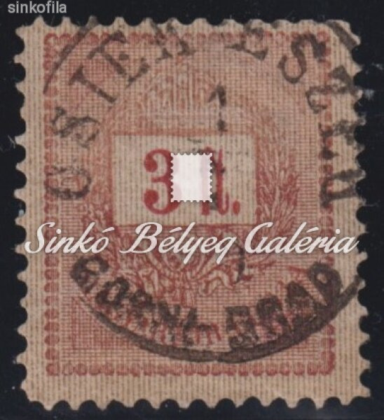 1881. Színesszámú krajcáros 3Ft, OSIEK-ESZÉK/GORN-GRAD