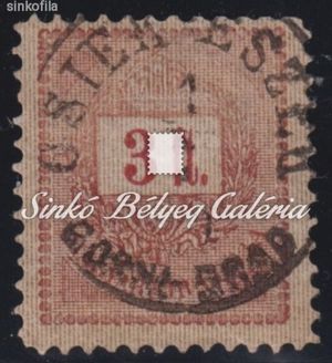 1881. Színesszámú krajcáros 3Ft, OSIEK-ESZÉK/GORN-GRAD