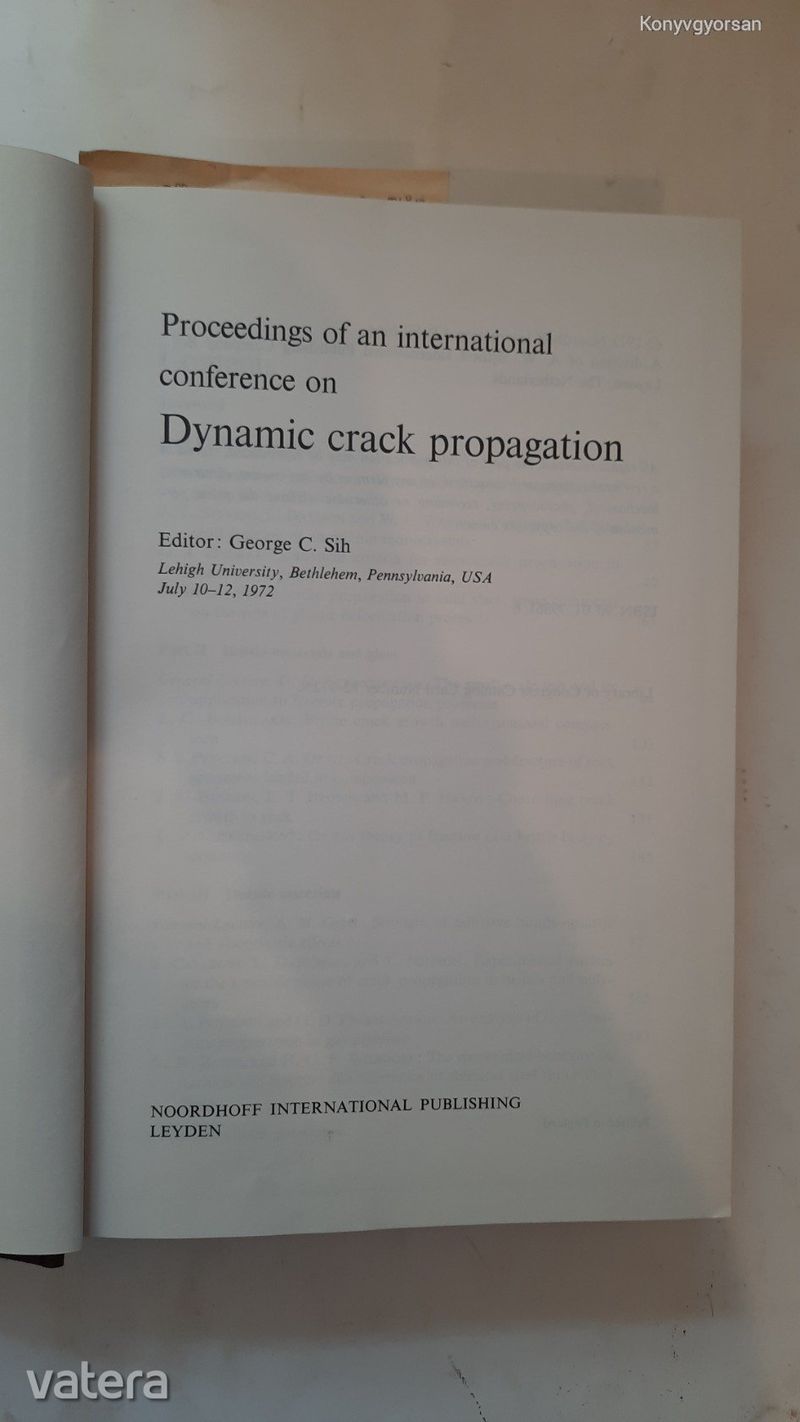 George C. Sih: Dynamic Crack Propagation (*19)