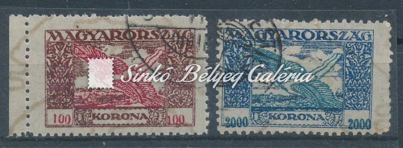 1924. Ikarusz - L 100K és 2000K bélyeg hamisítványok