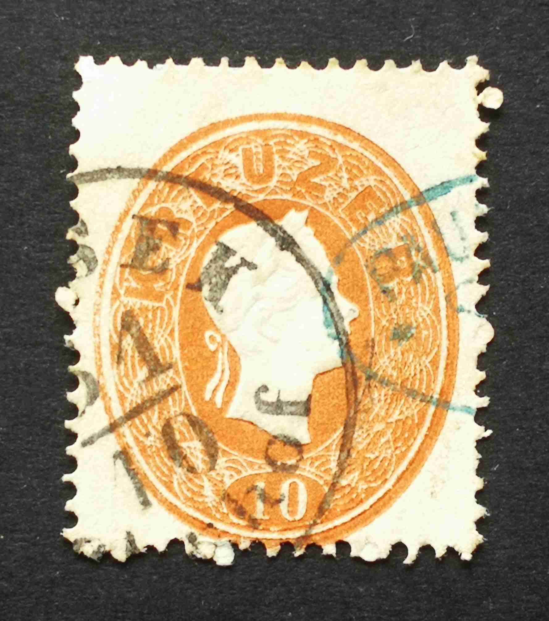 Magyarország 1861 Könyvnyomat 10 Kr. (SIS)SEK / (Bahn)hof E2.36 Gudlin 50