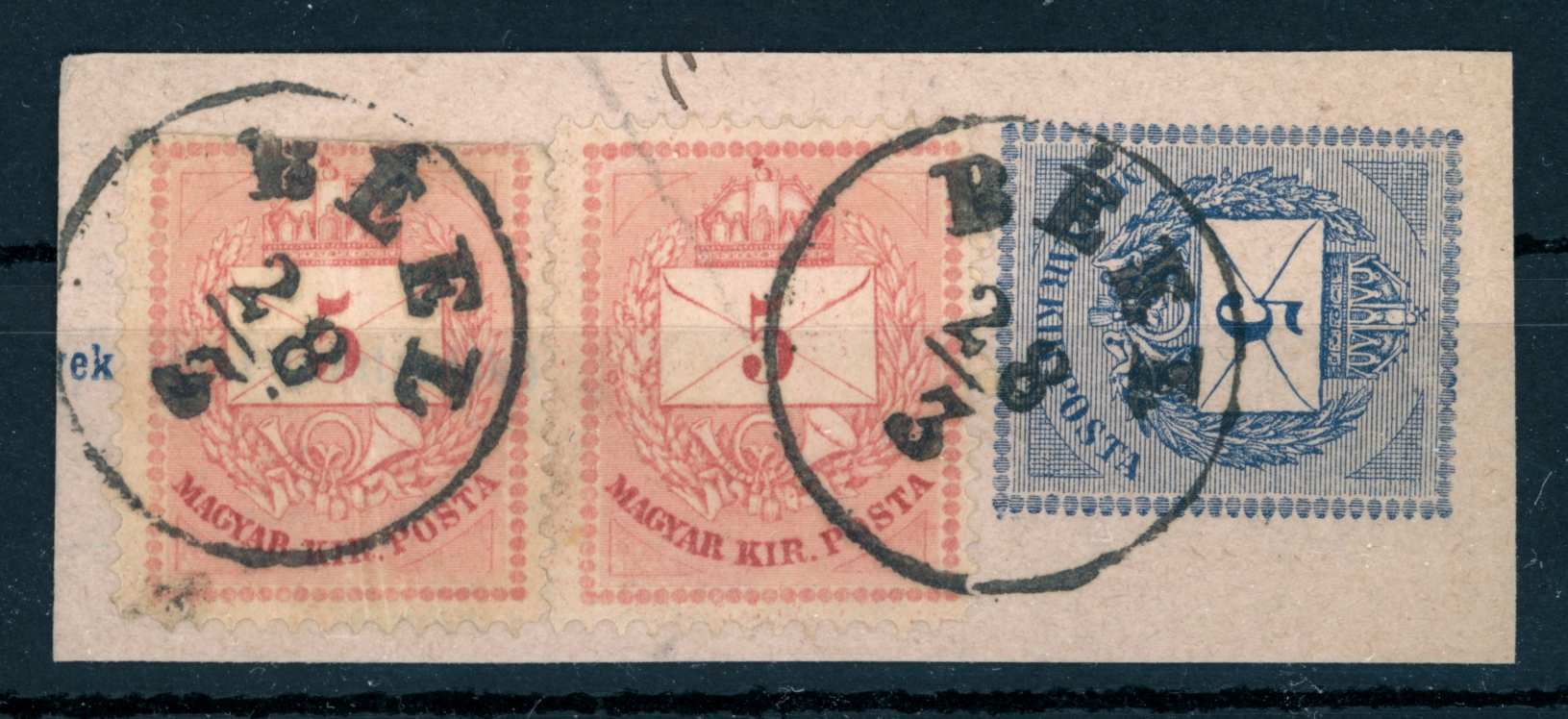 1874 krajcáros BEÉL bélyegzés Bihar Romania Gudlin E2.2 / 2*100p (e66)