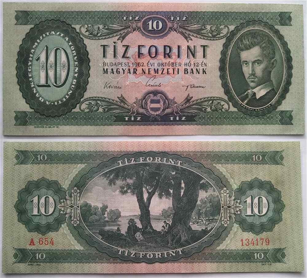 10 Forint 1962 UNC