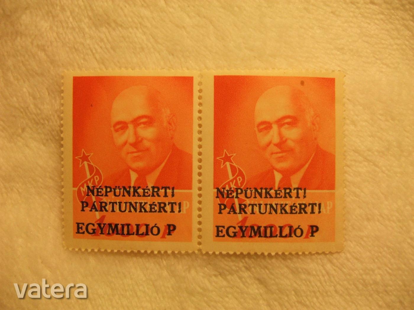 Rákosi 1945 MKP Egymillió pengő / Választási alap 2 db
