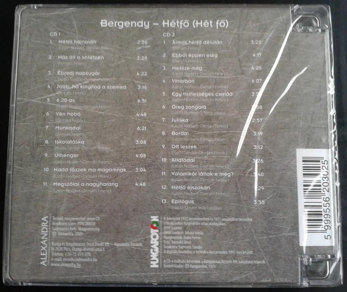 BERGENDY - HÉTFŐ (HÉT FŐ) 2CD