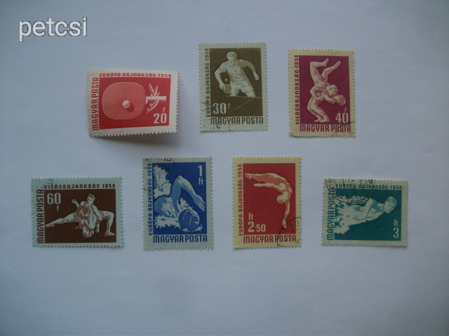 Magyar bélyeg / bélyegsor sport 1958 2