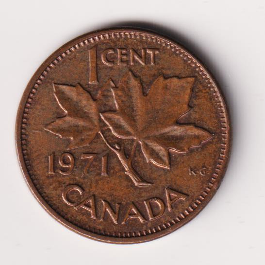 Kanada bronz 1 Cent 1971