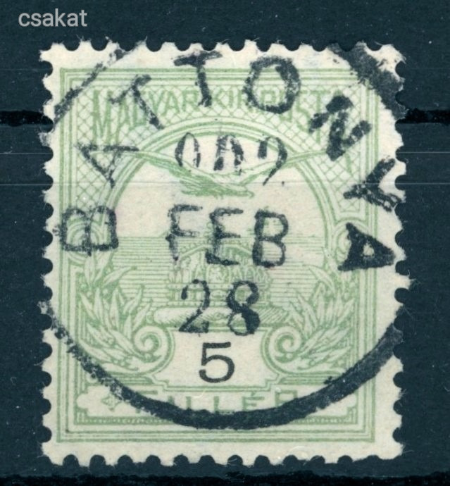 1900 turul luxus BATTONYA bélyegzés Csanád Gudlin 10p (e21)