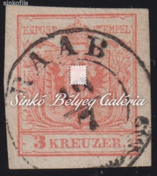1850. Könyvnyomat 3kr, RAAB