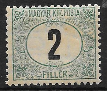 1903. Zöldportó 2 f, falcnyomos (3000)