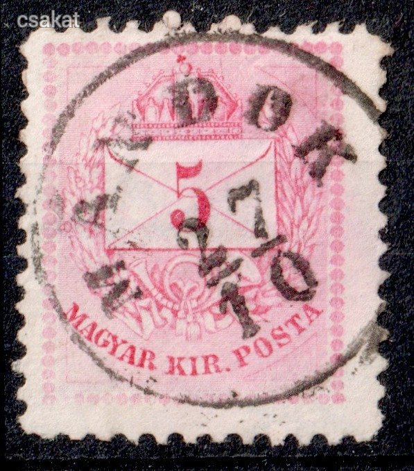 1881 színesszámú krajcáros MÁNDOK bélyegzés Szabolcs Gudlin E2.2 / 50p (d20)