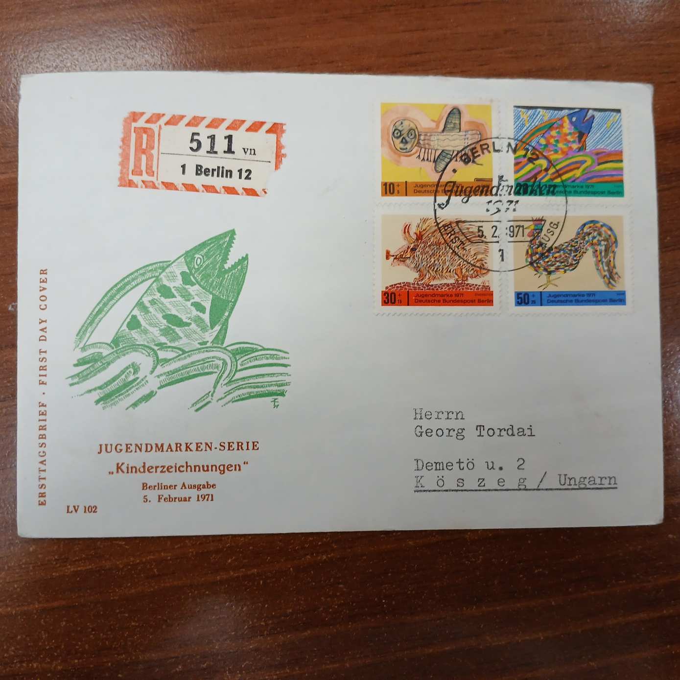 Német fdc,Berlin,1971.