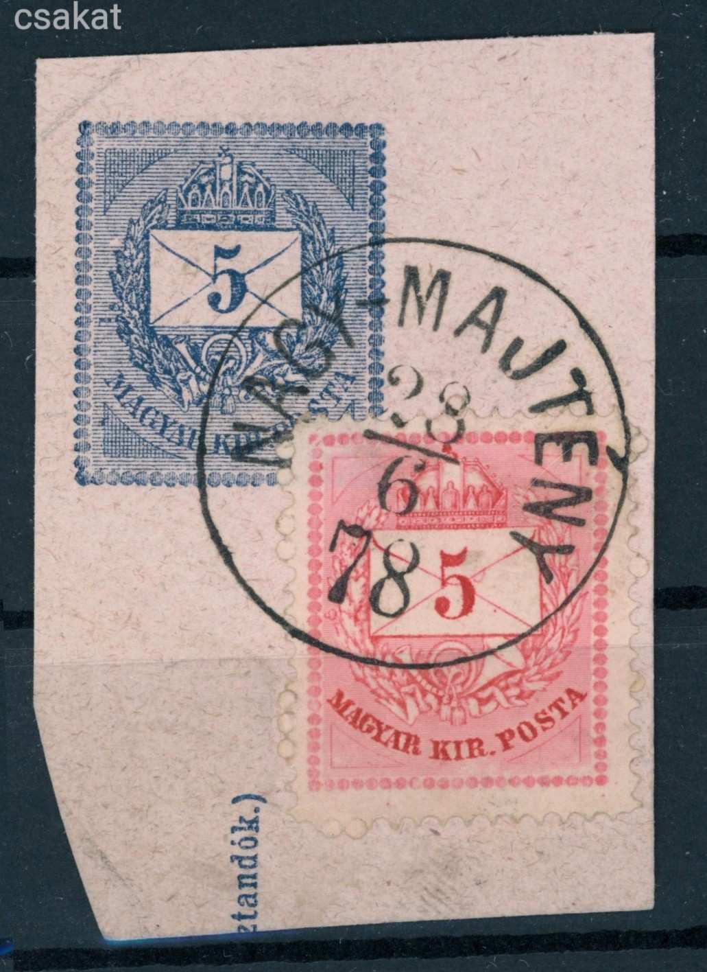 1874 krajcáros NAGY-MAJTÉNY lebélyegzés Szatmár Romania Gudlin E3.15 / 80 pont(e41)