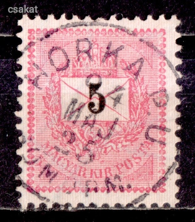 1889 feketeszámú krajcáros HORKA P.U. / GÖMÖR M bélyegzés Felvidék Slovakia Gudlin E3.70 / 100p(c73)