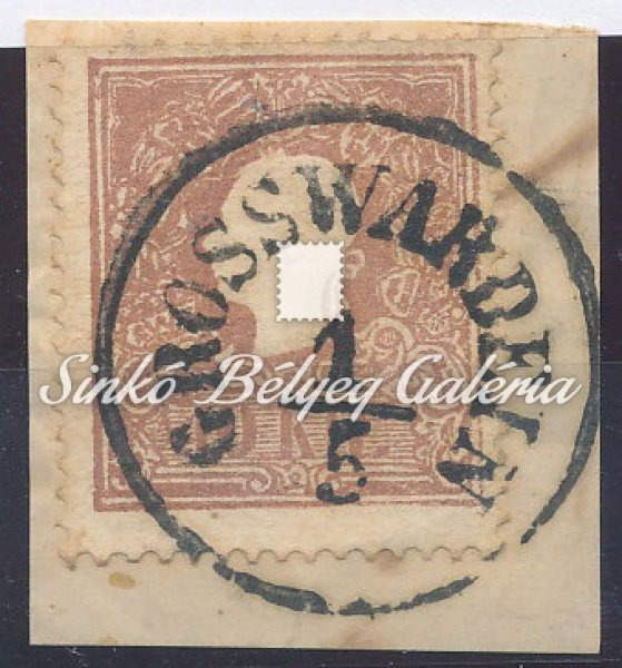 1858 Könyvnyomat dombornyomással 10kr Grosswarden