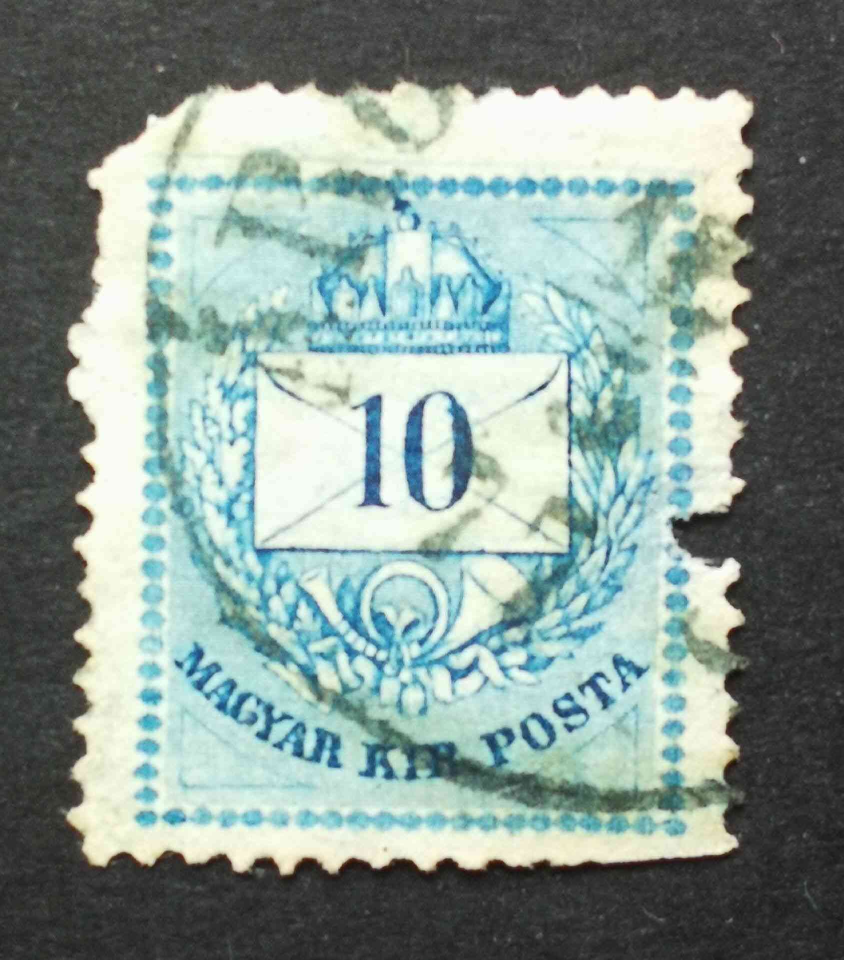 Magyarország 1881 Színesszámú krajcáros 10 Kr A13 pecsételt, hiány H