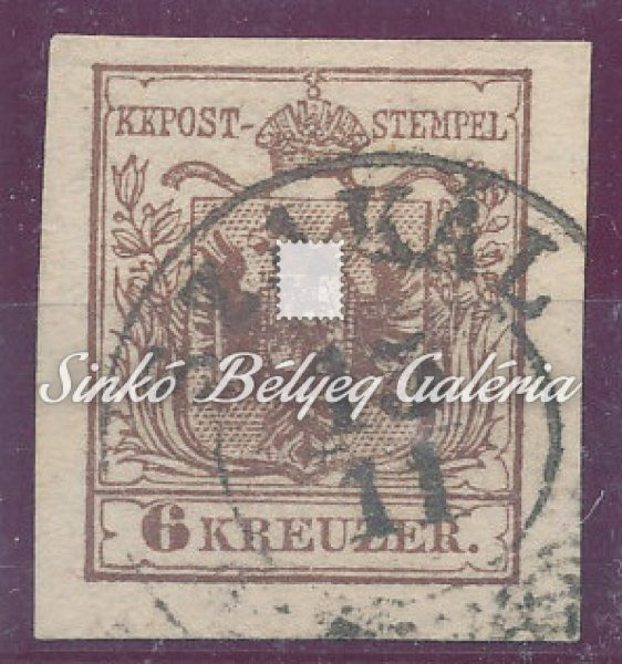 1850. Könyvnyomat 6kr, SZAKÁL