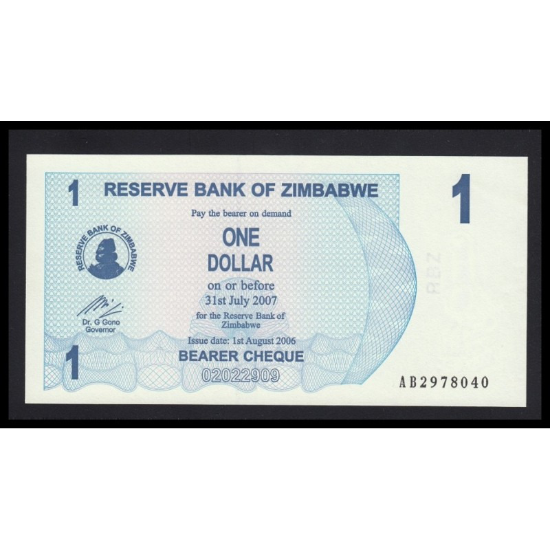 Zimbabwe, 1 dollar 2006 UNC