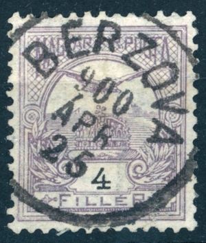 1900 turul berzova bélyegzés Arad / Romania Gudlin 35 pont (e73)