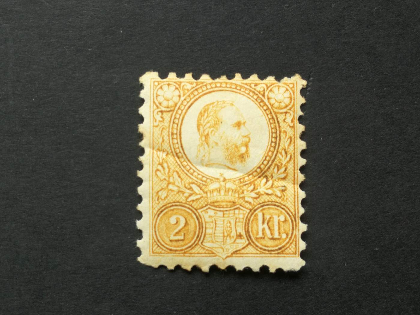 Magyarország 1871 réznyomat 2 kr. * törés  A