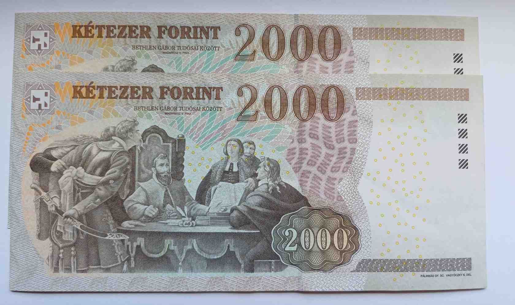 2000 forint 2010 EF - CA 2 db 56-58as