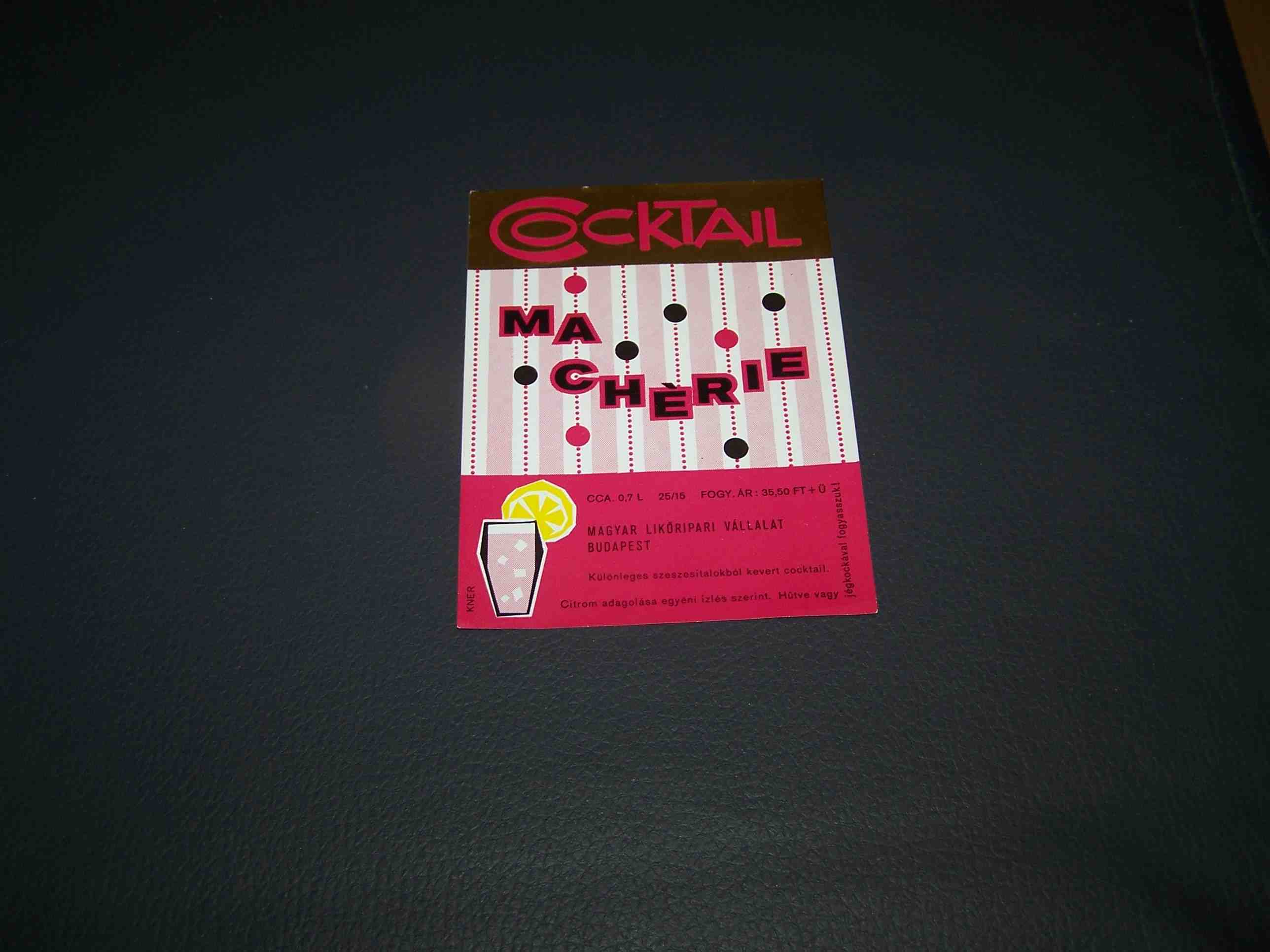Coktail Ma Cherie címke