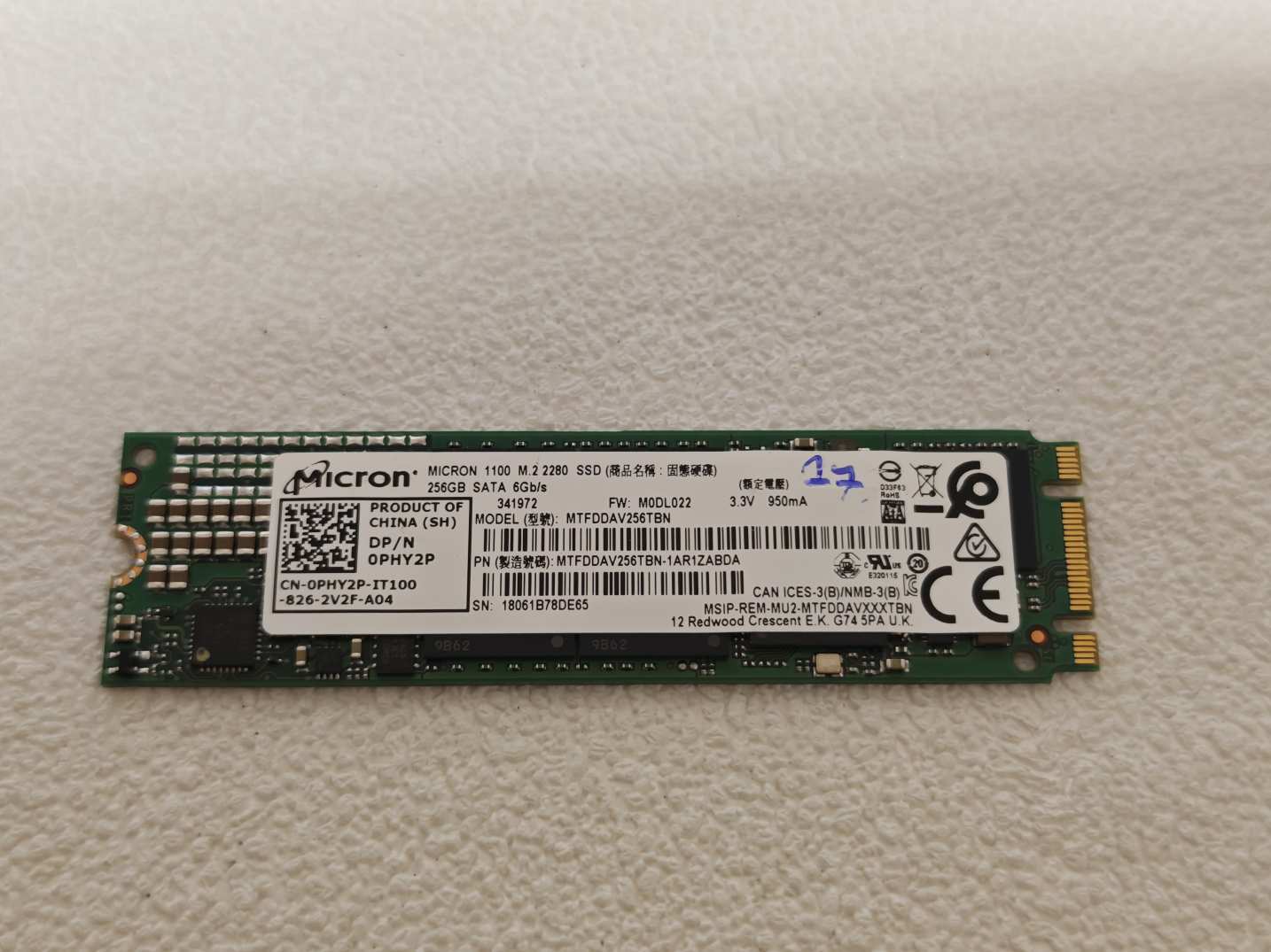 27. 256GB M.2 SSD