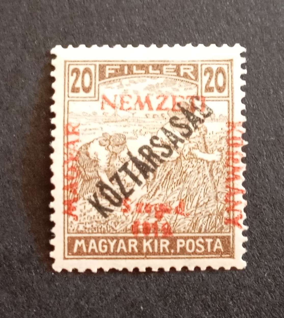 Magyarország 1919 Szeged Francia megszállás Arató/Köztársaság 20 F falcos * H