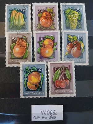 V0065a Magyar bélyeg 1954 1447-1454 pecsételt