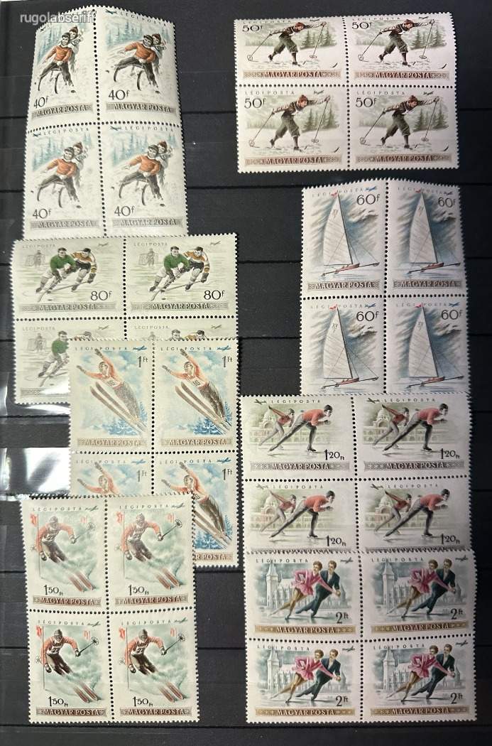 1955. TÉLI SPORT 4-ES TÖMBÖKBEN,  POSTATÍSZTA **