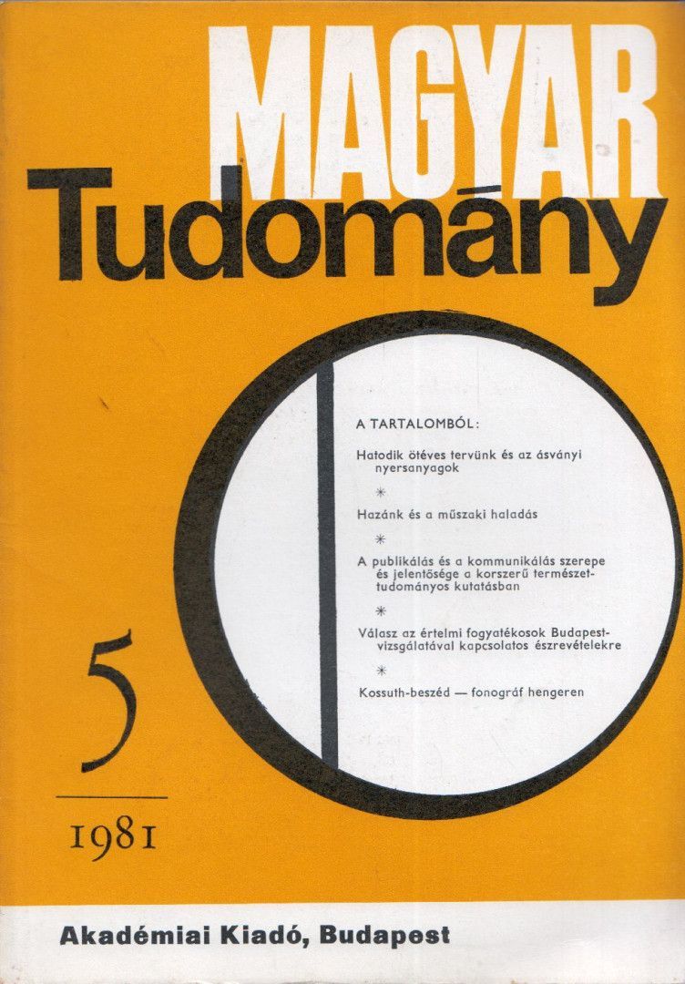 Magyar Tudomány 1981/5