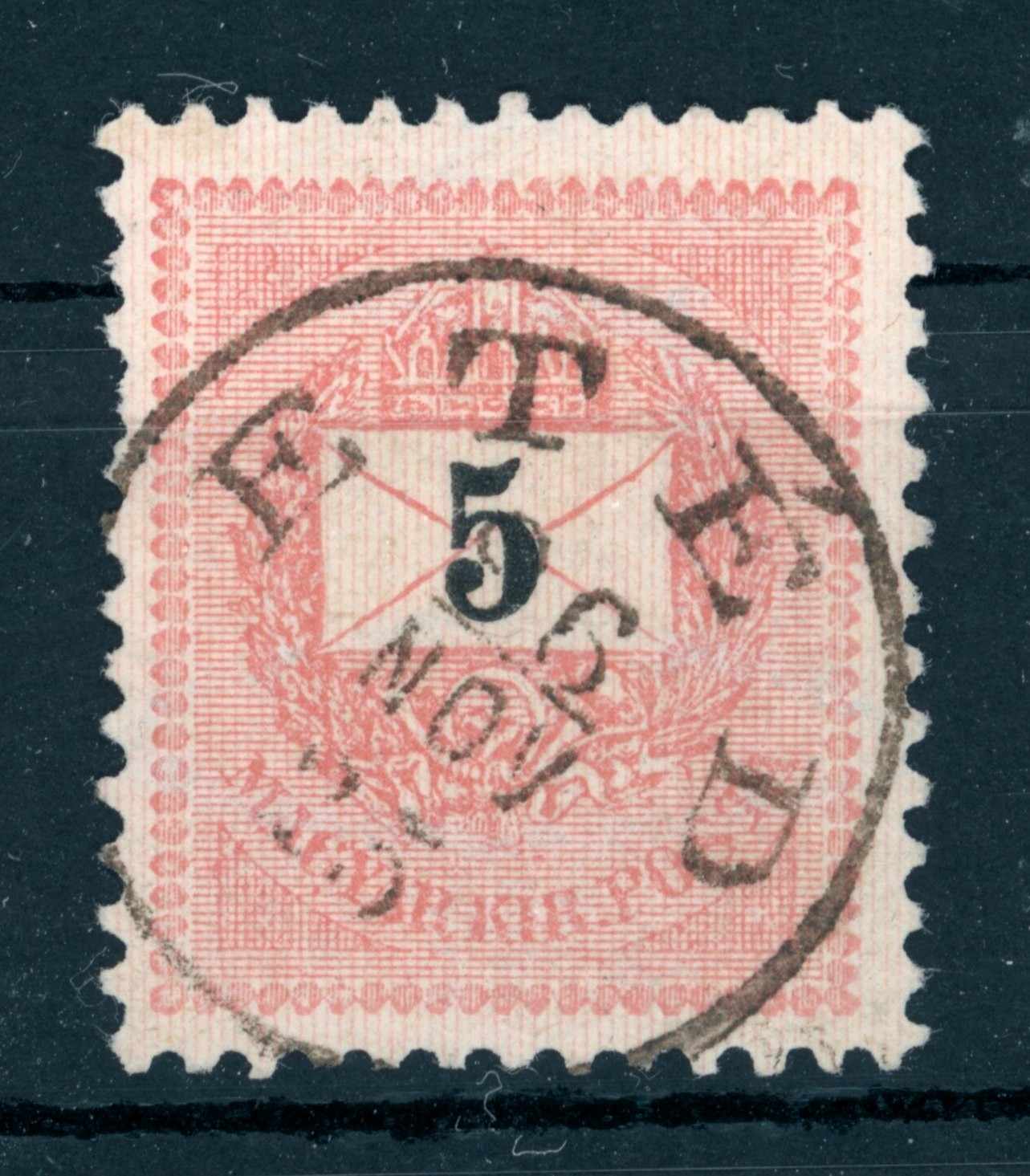 1889 krajcáros ETÉD bélyegzés Udvarhely Romania Gudlin E3.20 / 80 pont (e70)