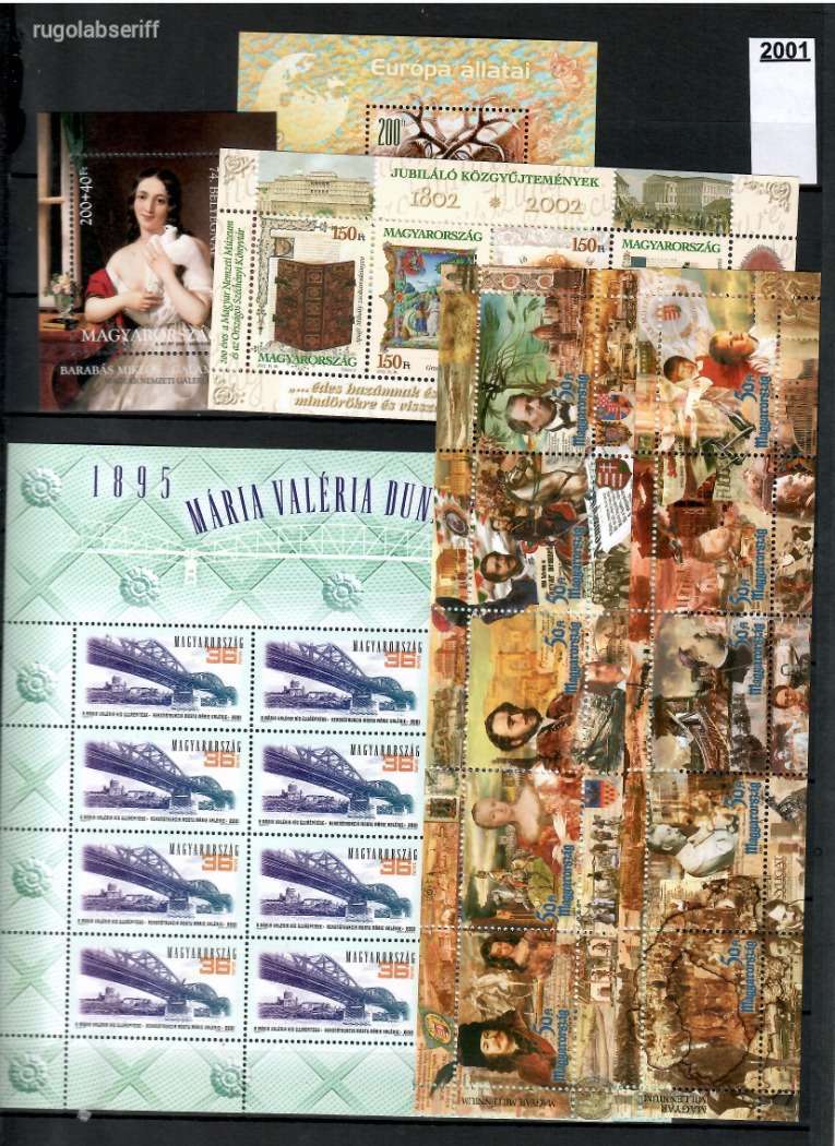 2001 ÉV BLOKK TÉTEL ÖSSZEÁLLÍTÁS POSTATISZTA