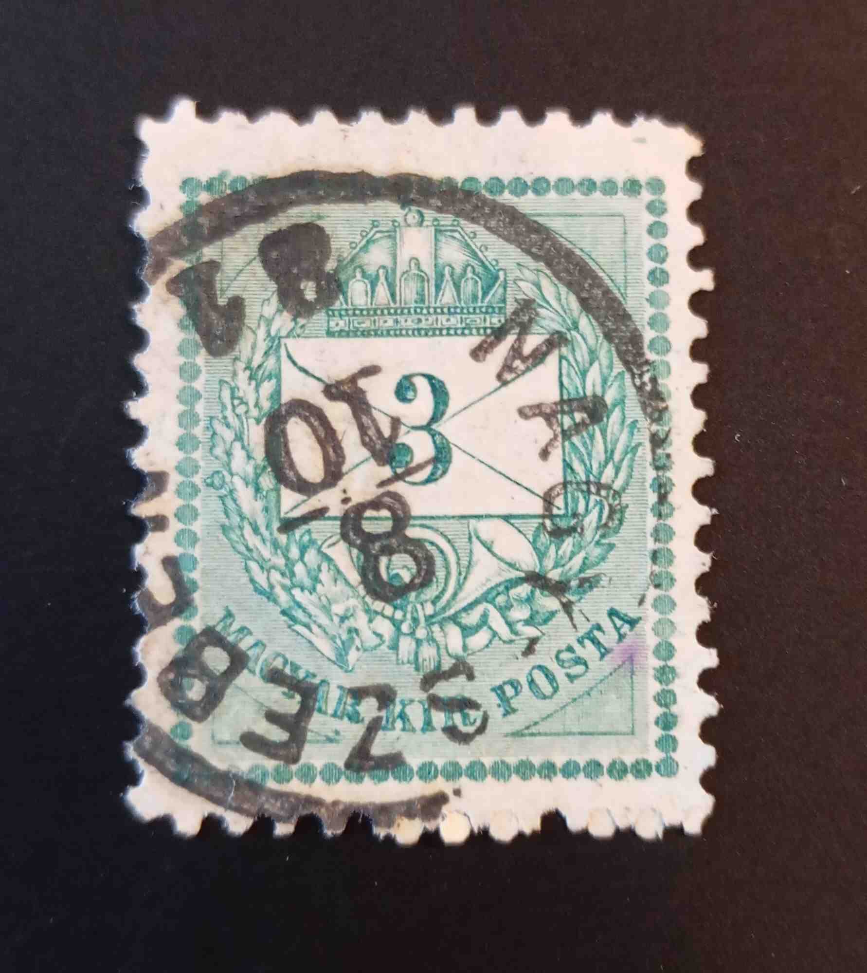 Magyarország 1874 Színesszamu krajcaros 3 Kr B 11 1/2 Nagy-Szeben H