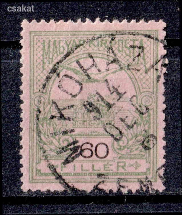 1913 turul MIKÓHÁZA / ZEMPLÉN M. bélyegzés Gudlin E3.70 / 60p (d28)