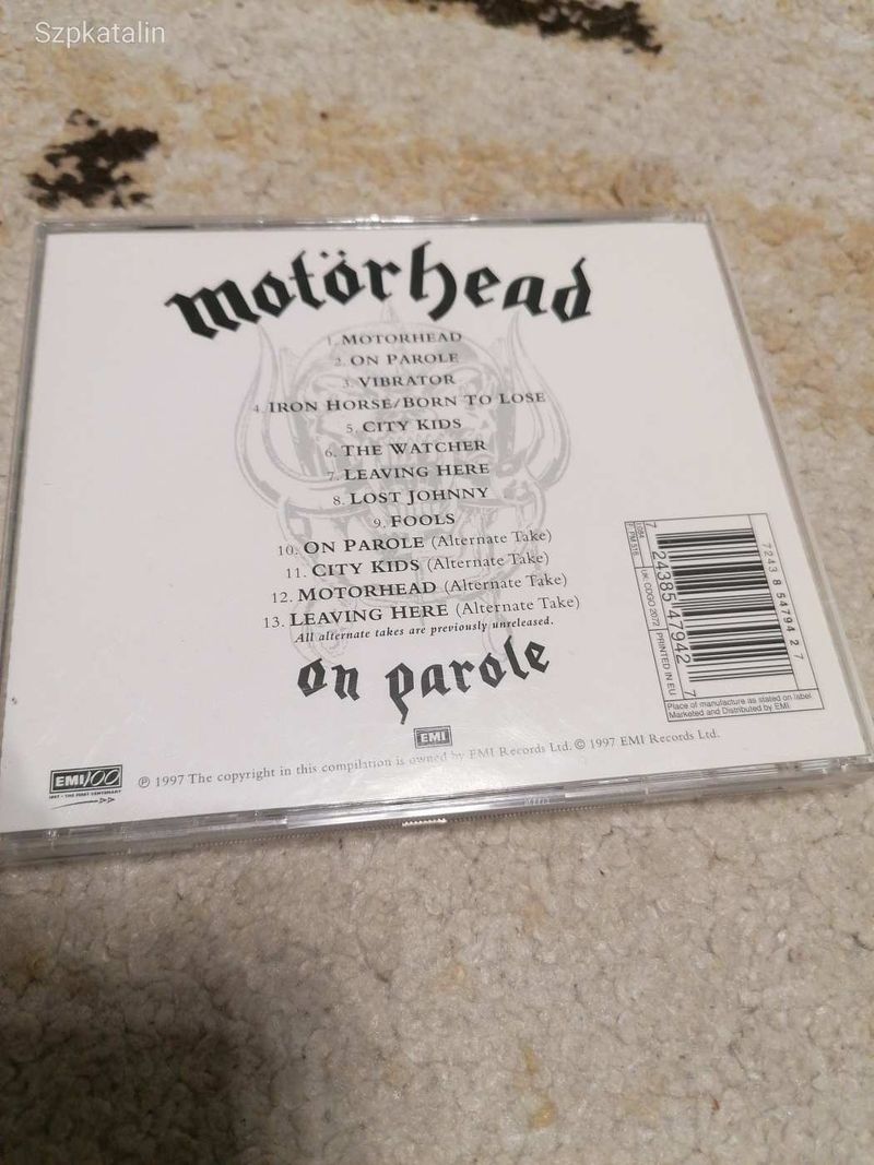 CD - Motörhead On Parole