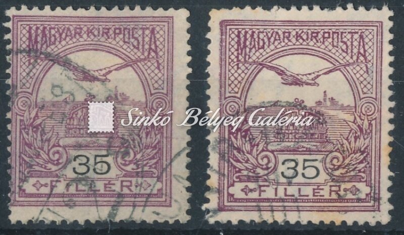 1906. Turul 35f bélyegek