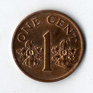 Szingapúr réz-cink 1 Cent 1995