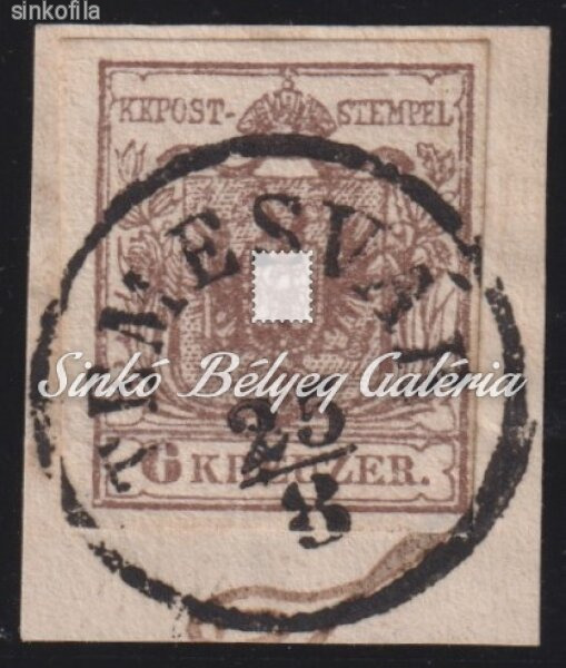 1850. Könyvnyomat 6kr, TEMESVÁR